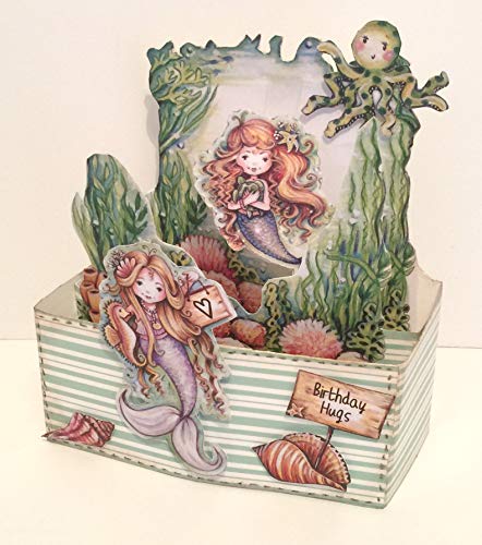 Mermaids Paper Craft Pads, Card Making Kit, Makes 80 Card Toppers, Works with Dies