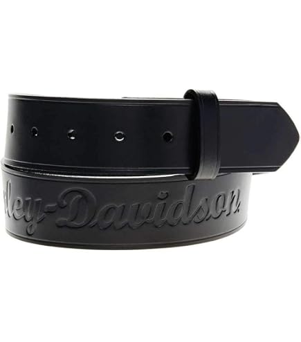 Harley-Davidson Women\'s Horseshoe Shiny Studded Genuine Leather Belt, Black RARE Harley-Davidson Women main image 4