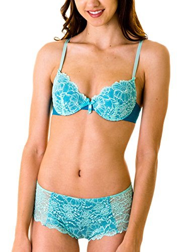 CC Junior's All Over Lace Panel Bra and Panty Set