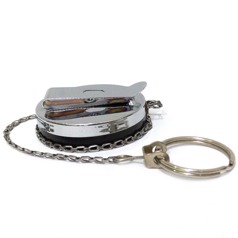 Yueton Chroming Plastic Retractable Belt Clip Badge Reel with Metal Chain, Key ID Badge Holder Belt Clip Chain Pull (Black and Silver)