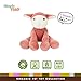 Simply Fido Lolly 4-Inch Lamb Pink with Squeaker Dog Toy