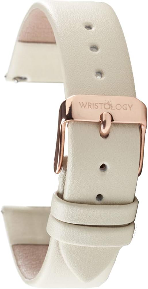 WRISTOLOGY Watch Bands - Leather Quick Release Watch Strap Replacement - Unisex Mens or Womens Choose Color and Width 14mm, 16mm, 18mm, or 20mm Millimeter