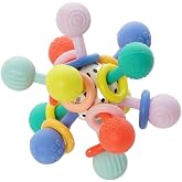 Manhattan Toy Atom Colorpop Rattle &amp; Teether Grasping Activity Baby Toy