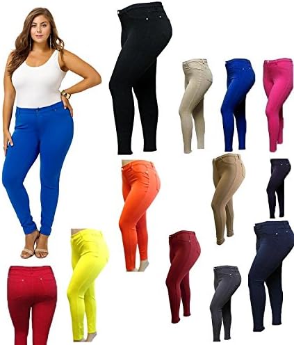 NEW 1826 Stretchy PONTE HIGH WAIST WOMENS PLUS SIZE pants SKINNY LEG size PL2676 (14/16=1X, Burgandy)