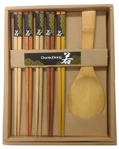 Japanese Style Chopsticks Gift Set Rice Paddle Included Natural