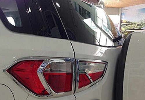 Tail Light Lamp Cover Decoration Trim Cover Bezel For Ford Ecosport 2013 2014 2015 2016 ABS Chrome 4PCS/SET