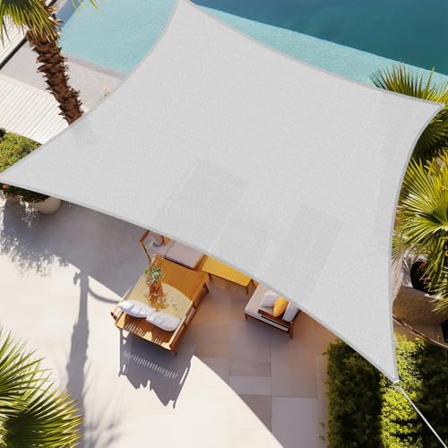 Shade&beyond X26' Sun Shade Sail Light Grey