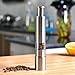 Pepper Grinder, AmazeFan Stainless Steel Pepper Mills for Grains, Spices, One Handed Operation, Table Seasoning Grinders, Lifetime Full Refund Guarantee