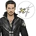 Silver Tone Alloy Charm & Metal Chain Sword & Skull Pendant Necklace