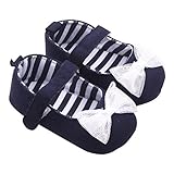 Voberry® Baby Girls Soft Soled Bowknot Crib Moccasins Canvas Mary Jane Flat Shoes