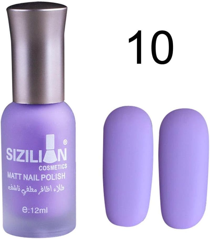 Nail Art ,Vanvler 12ml Quick Dry Long Lasting Nail Enamel Matte Nail Polish (10)