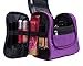 Premium Cosmetic Bag By AmElegant - Spacious Women And Men Toiletry Bag - Makeup Organizer And Beauty Product Organizer (Purple)