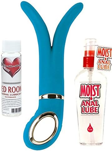 Holiday Gift Set of Hypoallergenic, Silky Smooth G-Vibe 2 Rechargeable - 6 Functions + includes 2 gifts (Blue Lagoon)