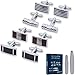 Velette Cuff Links & Collar Stays - Stainless Steel Combination Set with 4 Pairs of Cufflinks and 8 Collar Stays