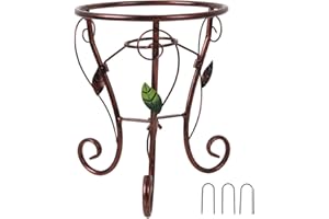 Stargarden Gazing Ball Stand, Copper Metal Gazing Globe Display Stand for 10-12 Inch Balls, Indoor/Outdoor Gazing Ball Holder
