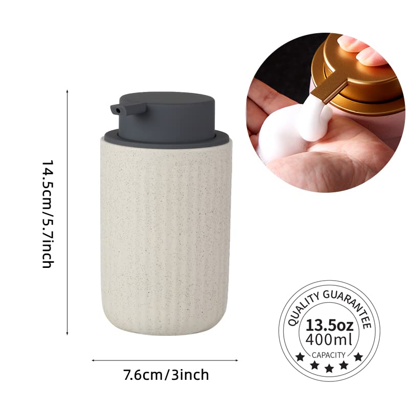 LALA DOLCE Foam Dispenser Hand Pump Dispenser Beige Foaming Soap