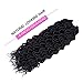 Curly Faux Locs Soft Hair Twist Braids Crochet Braiding Hair Braids Mambo Hair Extension 24Roots/Pack (12inch, 1B)