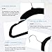 HIPPIH 50 Packs Hangers Non-Slip Traceless Strong Velvet Clothes Suit Black Hanger - Hold Up to 10 Lbs