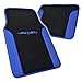BDK A Set of 4 Universal Fit Plush Carpet with Vinyl Trim Floor Mats For Cars Truck SUV - Universal Fit (Blue)