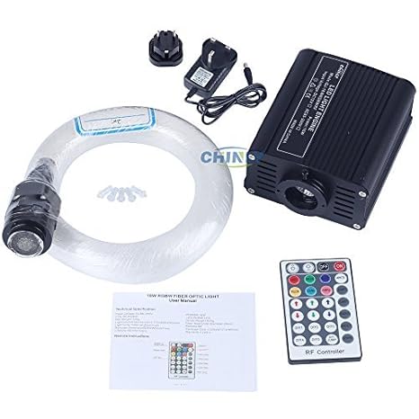 Chinly 16w Rgbw 28key Rf Remote Led Fiber Optic Star Ceiling Light