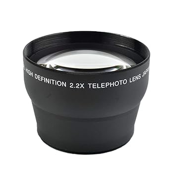 Yuhtech - Conversor de telefono de 58 mm y 2,2 x para cámara ...