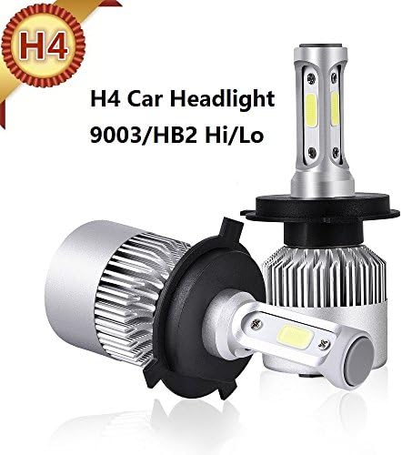 H4 LED Headlight Bulbs Hi/Lo Beam Auto Headlamp All-in-One Conversion Kit 72W 8000LM High Low Beam 6500K White COB 12V Replace Head light for Halogen HID Lighting S2 H1 H3 H7 H11 H13 9007(H4/9003/HB2)