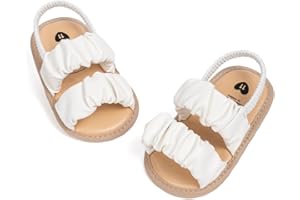 Bellocasa Infant Baby Girls Sandals Summer Open Toe Wedding Princess Dress Shoe Soft Sole Baby Shoes for Newborn Girl