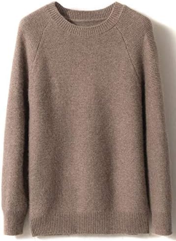 LONGMING Women's Winter Cashmere Knitted Crewneck Long Sleeve Warm Wool Pullover Sweater