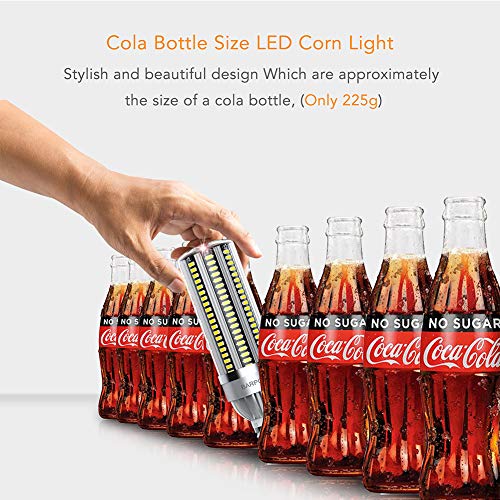 BARPOT LED Corn Bulb - 54Watt(450 Watt Equivalent) 6200 Lumen 6500K Cool Daylight,E26 to E39 Mogul Base Adapter,for Large Area Lighting Outdoor Indoor Garage Warehouse High Bay Barn Backyard and More
