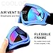 Elimoons Ski Goggles, Snowboard Goggles for Boys & Girls, Kids, Men & Women, Children, with UV 400 Protection, Wind Resistance, Anti-Glare Lenses & Multi Color Frames