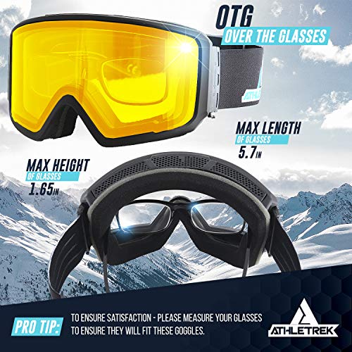Athletrek Ski & Snowboard Goggles 3 Unique Fast Changing
