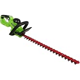 Greenworks 24V 22" Cordless Laser Cut Hedge Trimmer, Tool Only