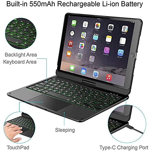 iPad 10.2 Keyboard Case with TouchPad, iPad 9th/8th/7th Gen, iPad Pro
