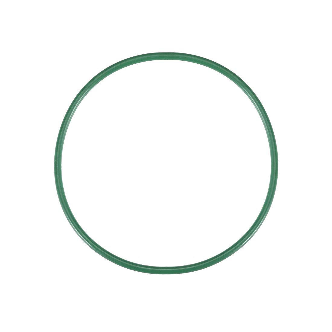 Sourcingmap Fluorine Rubber O-Rings, 60mm OD 55mm ID 2.5mm Width FKM Seal Gasket for Machinery Plumbing, Green, Pack of 1
