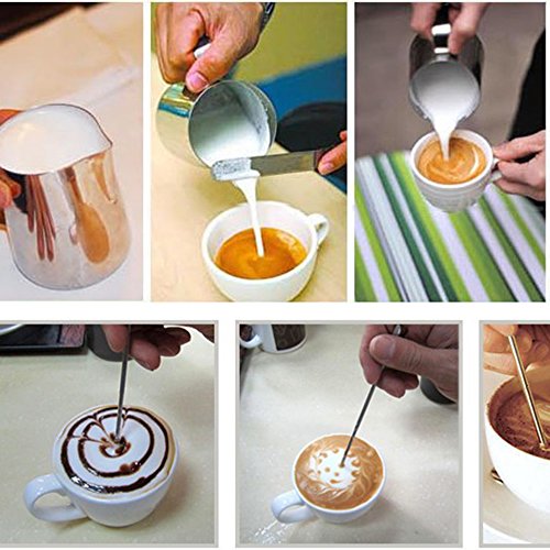 Guardians Stailless Steel High-end Coffee Art Pens set of 8, Home Espresso Tool Cafe Latte Art Pen