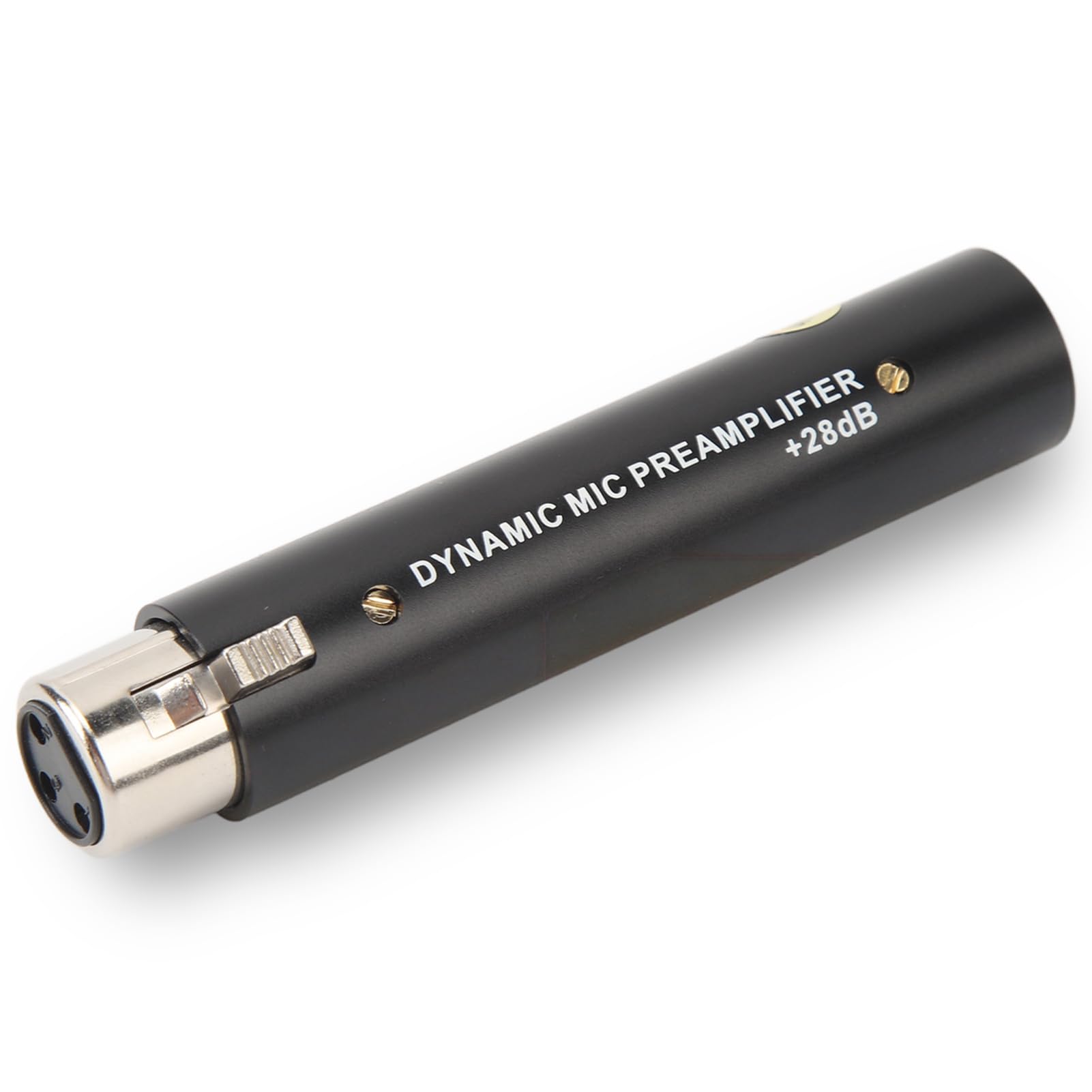 Yunir Inlilne Microphone Preamp 28DB Gain, DM1 Dynamite Active Mic Booster with Lossless Amplification, for Studio Recording, Live Streaming, Speeches, KTV