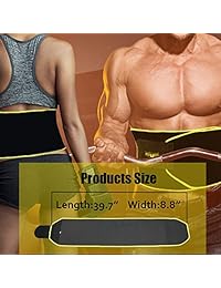 Heekooi - Cinturón de abdominales para hombres mujeres, cinturón de sudor para entrenamiento de cintura para pérdida de peso