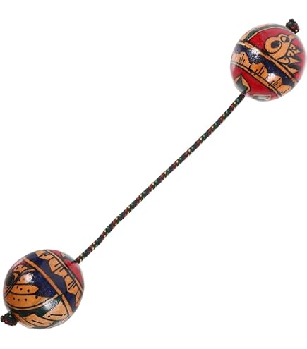 2 Paires De Shakers Asalato (Kashaka) En Liège - Instrument Percussion Rythmique, Longueur Réglable - 6