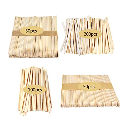 Yolyoo 400pcs Wooden Wax Sticks Wax Spatulas Wax Applicator Craft