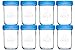 Nellam Baby Food Storage Containers - Leakproof, Airtight, Glass Jars for Freezing & Homemade Babyfood Prep - Reusable, BPA Free, 8 x 8oz Set, that is Microwave & Freezer Safe