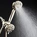 AquaDance BRUSHED NICKEL Premium High Pressure 48-setting 3-way Combo for The Best of Both Worlds - Enjoy Luxurious 6-setting Rain Showerhead and 6-Setting Hand Held Shower Separately or Together!