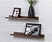 O&K FURNITURE Wall Shelf Display Floating Shelves (Teak, 18.9