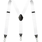 Vauhse Suspenders for Men, Adjustable Suspenders with Elastic Straps Y-Back Construction Heavy Duty for Work