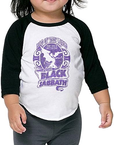Quarters Sleeve Toddler Rock Band Black Sabbath - Lord Of This World Vintage Raglan Shirts