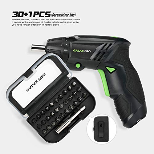 GALAX PRO Kabelloser Elektro-Schraubendreher, kleiner Akkuschrauber, 30 Zubehörteile, 2000 mAh Lithium-Akku, LED-Licht… – Bild 3