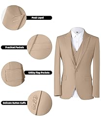 Mens Slim Fit Suits Wedding 3 Piece Suit Set