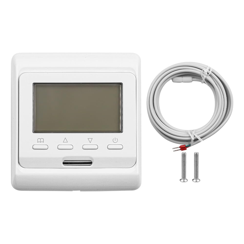 VOANZO 16A Underfloor Heating Thermostat Digital Manual Room Programmable Thermostats Electric Floor Heating Controller with 3m Probe Sensor