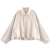 Bnigung Womens Faux Suede Bomber Jacket Casual Lapel Pilot Cropped Coat Oversized Motorcycle Jackets 2025 Outerwear