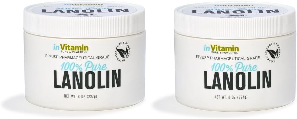 Face and Body Moisturizer for Dry Skin, Lanolin Moisturizing Cream Lotion (8 oz)