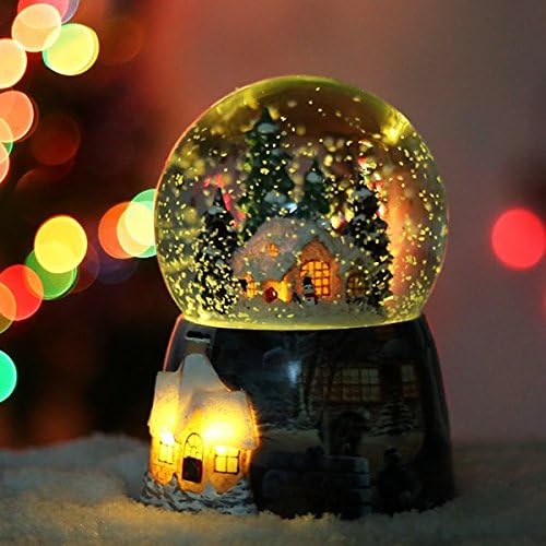 YYHKYB Snow ball crystal ball music box spinning lights glow birthday girl , 1